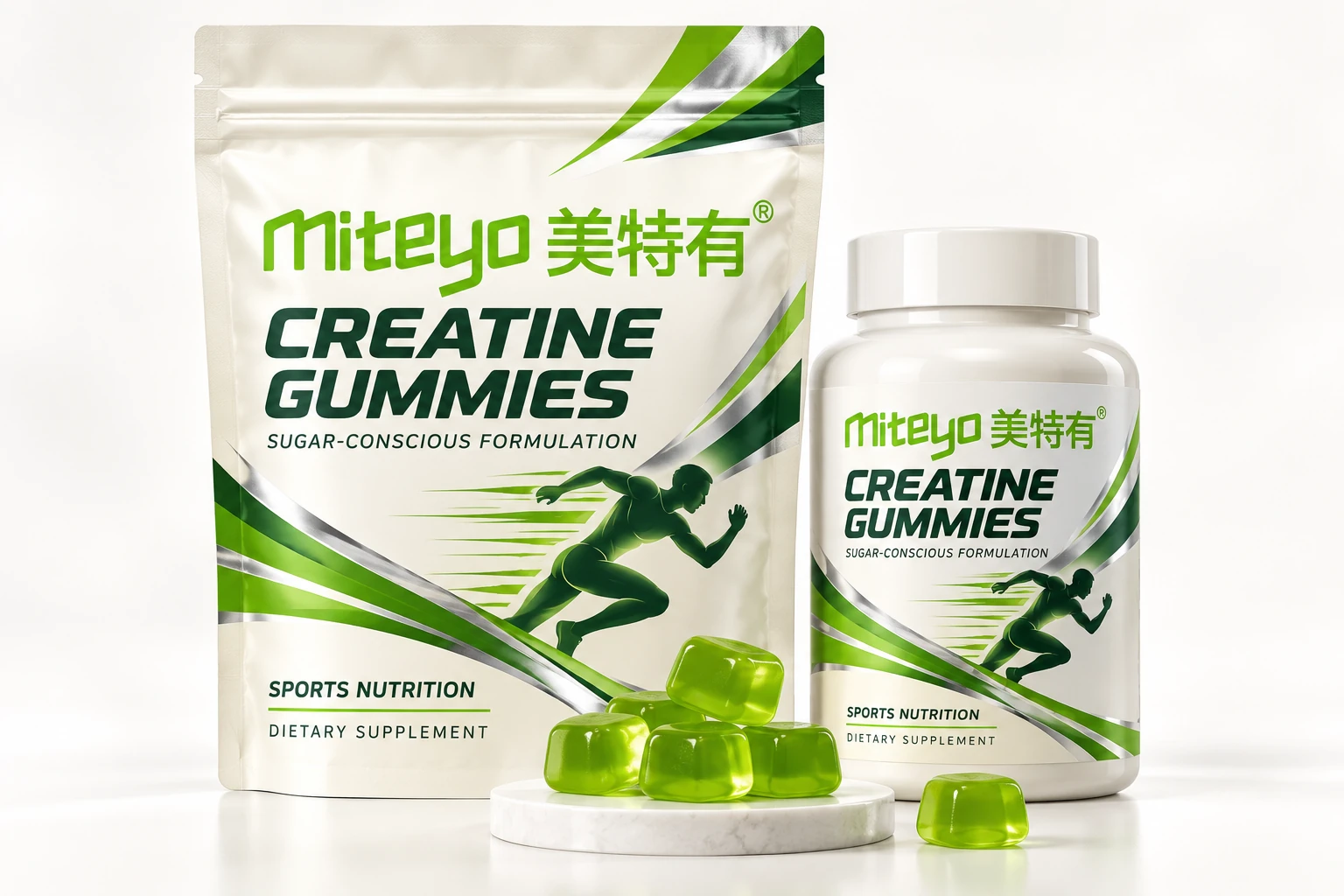 Reduced- / Zero-Sugar Creatine Gummies