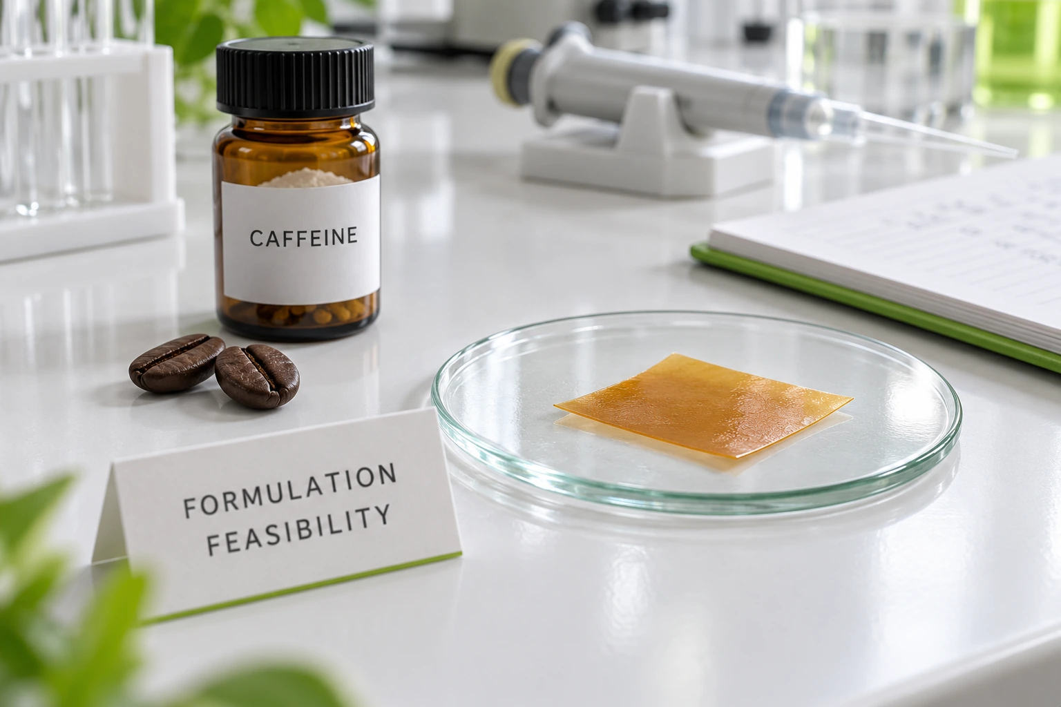 Can an Oral Dissolving Strip Carry 50 mg of Caffeine? concept illustration