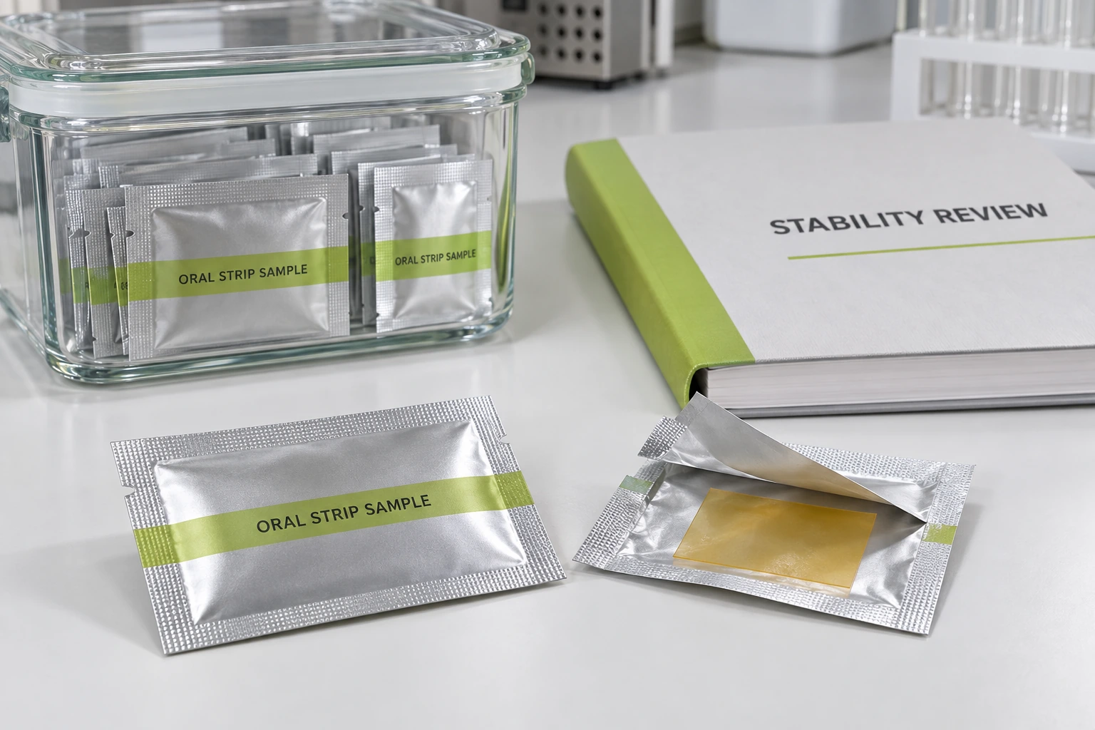 Oral Strip Stability and Shelf-Life Development concept illustration