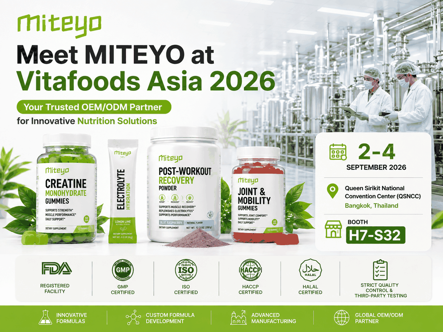 Meet MITEYO at Vitafoods Asia 2026